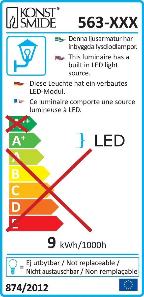 Konstsmide 563-750 Buitenverlichting - Zwart