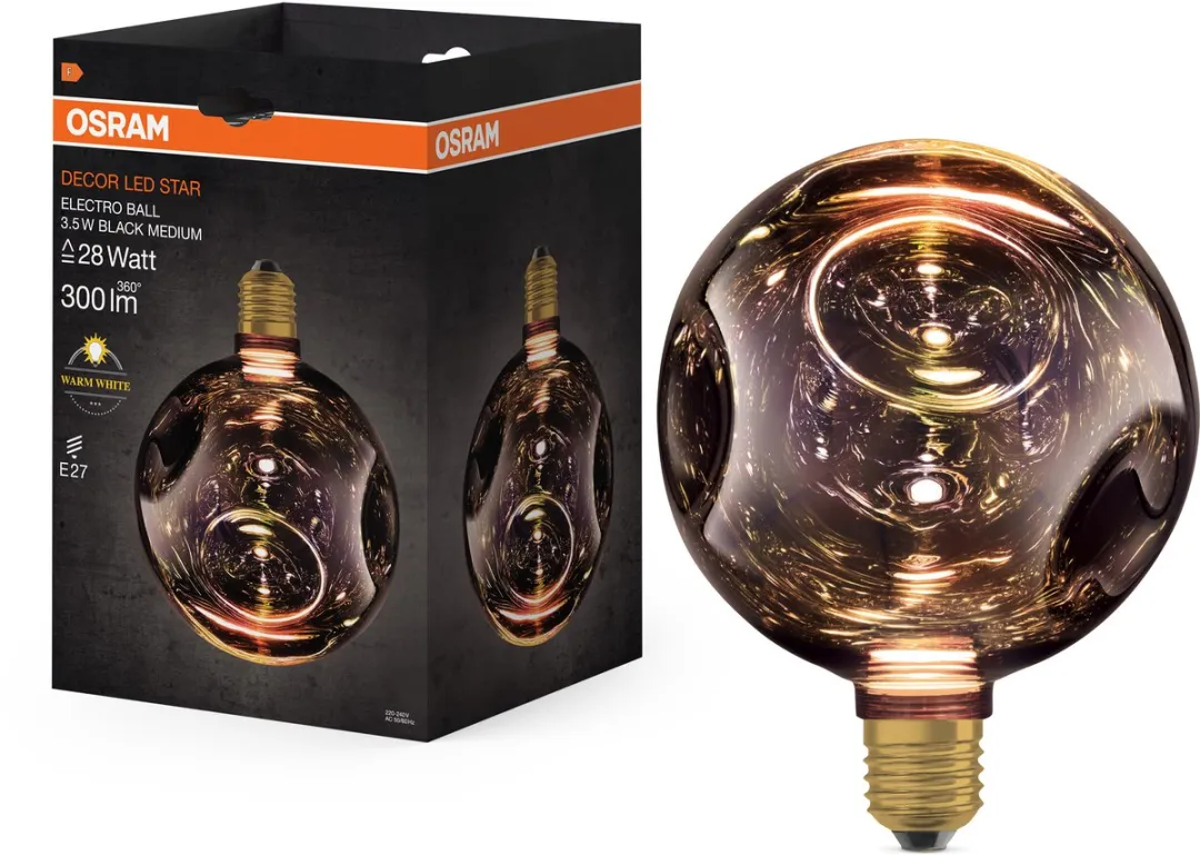 Osram Decor LED Lamp Electro Glass Medium - 3.5W 2700K - Ø150cm Mat Zwart