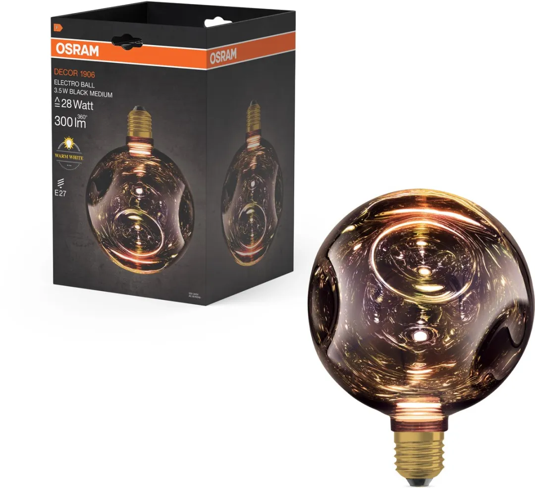 Osram Decor LED Lamp Electro Glass Medium - 3.5W 2700K - Ø150cm Mat Zwart