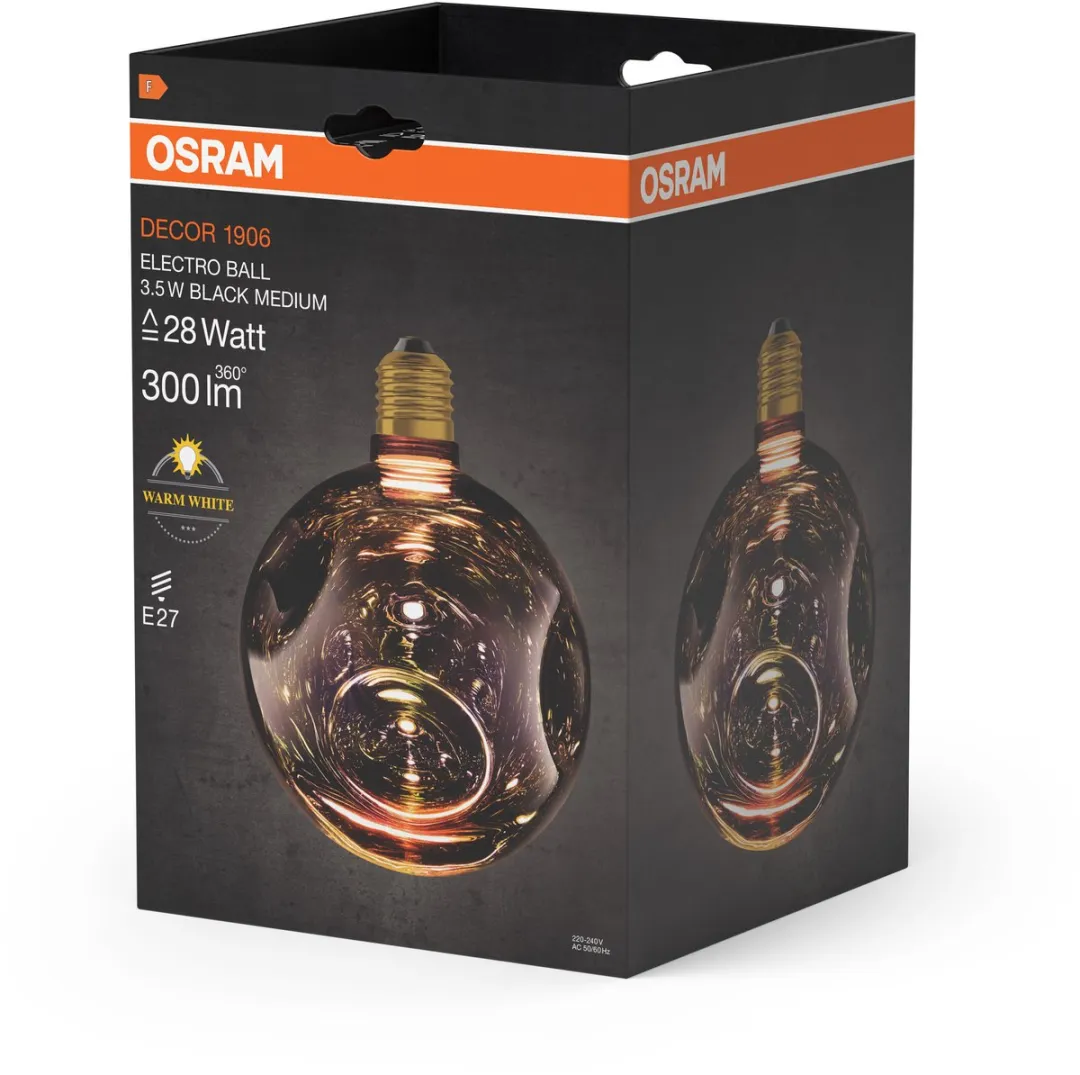 Osram Decor LED Lamp Electro Glass Medium - 3.5W 2700K - Ø150cm Mat Zwart - afbeelding 6 van 6