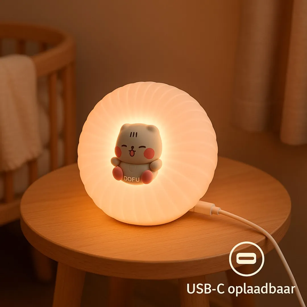 MagniToys Nachtlamp USB-C Roze - 1 Lichtpunt Warm Wit