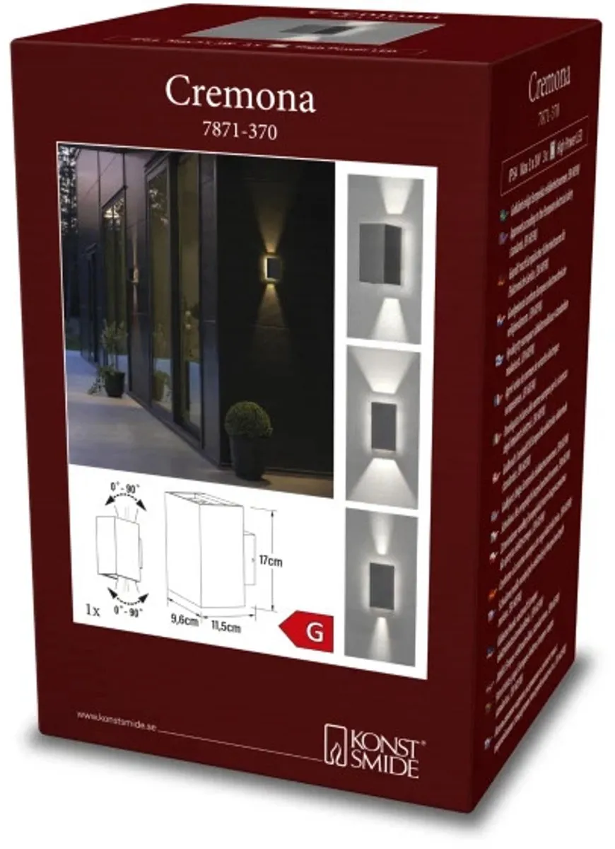 Konstsmide Cremona Spotlamp Buiten 3-lichts LED 3000K - Antraciet