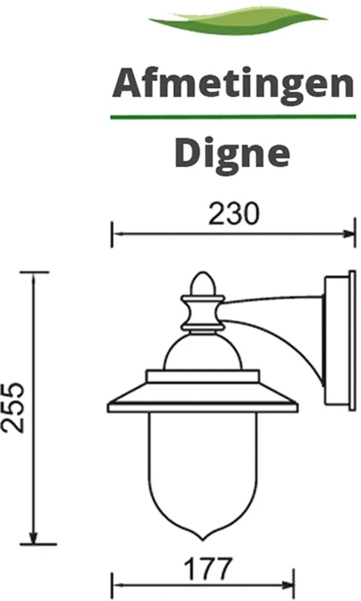 Lybardo Buitenlamp met Sensor 3.5W Extra Warmwit - Zwart
