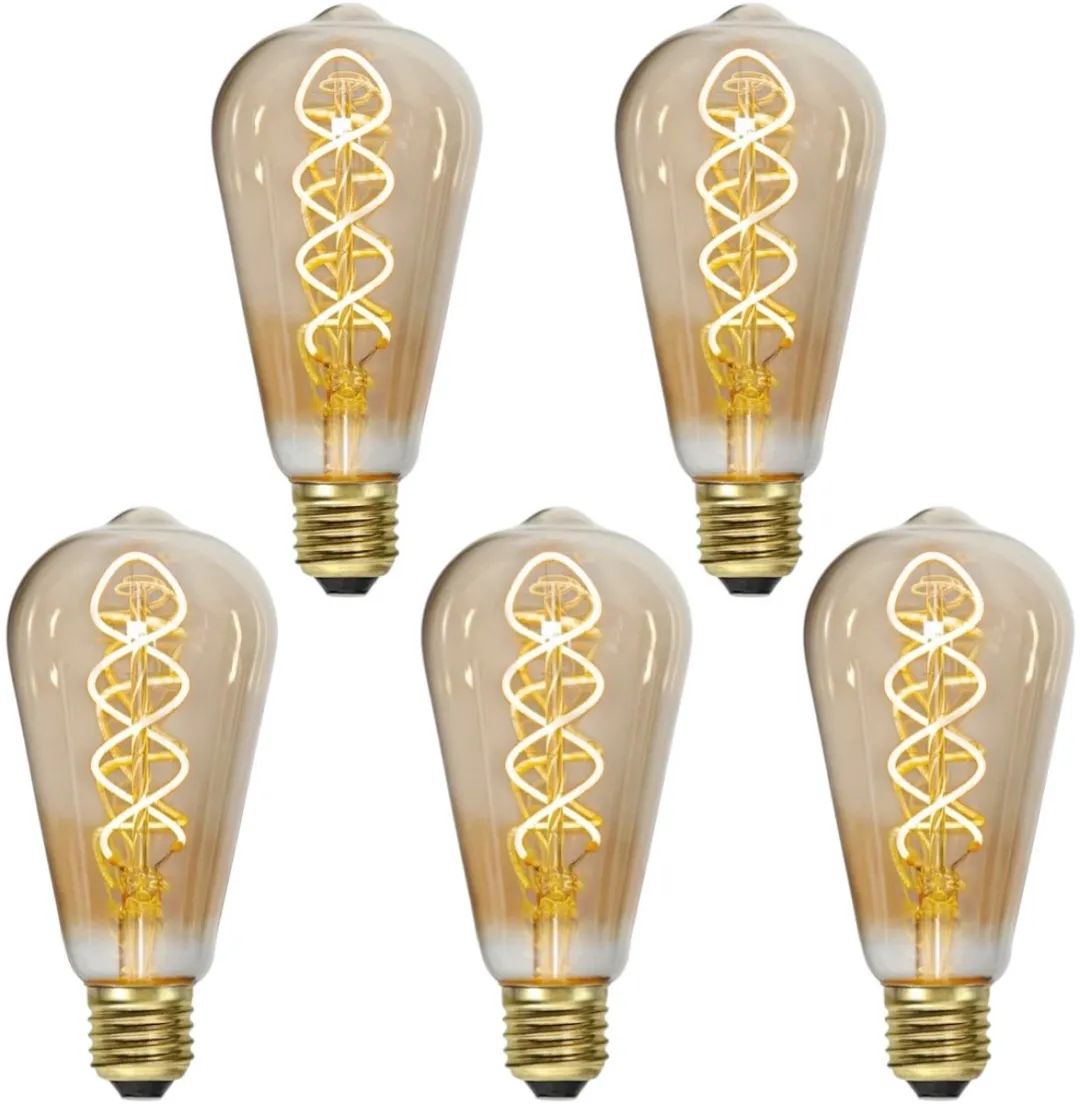 Star Trading Edison Druipvormlamp E27 3.2W - 5 Stuks
