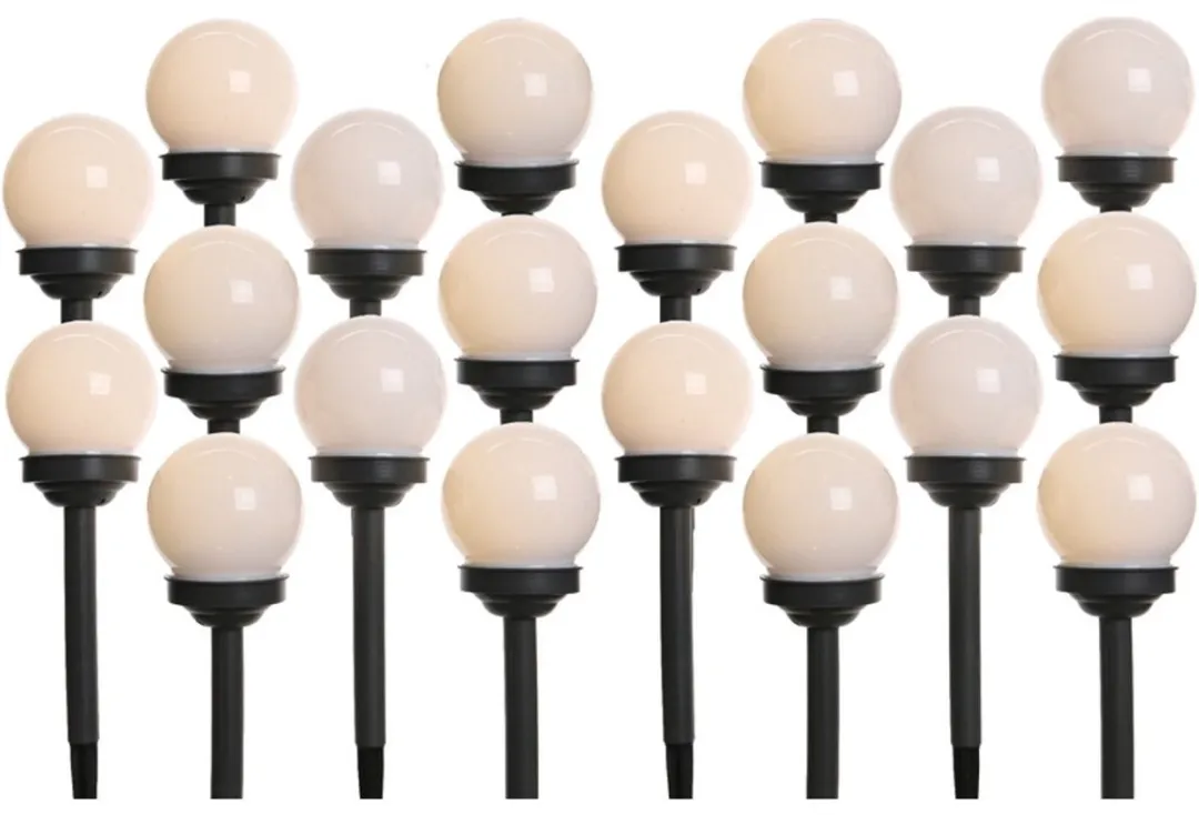 Lumineo Solar Prikspots Set 20 Stuks - H27cm - Zwart