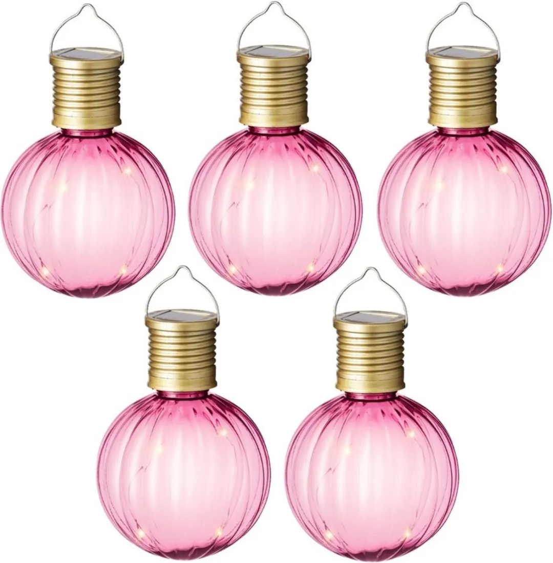 Lumineo Solar Lampion Roze