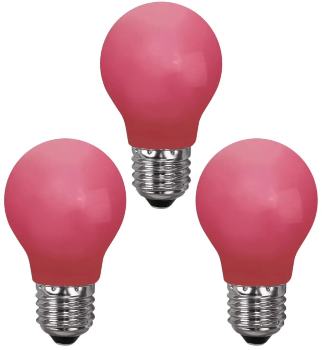 Star Trading Prikkabel E27 0.9W - 3 Stuks - Mat Rood