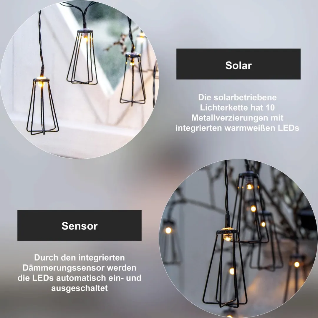 Star Trading LED-lichtketting Eddy Zonne-energie 180cm - Warm wit