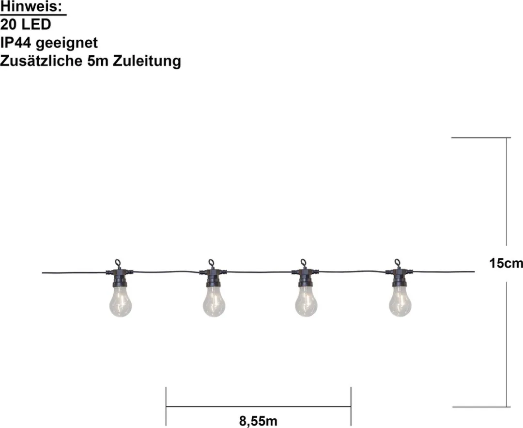 Star Trading Led Circus Party Lights 855cm - 20 Stuks