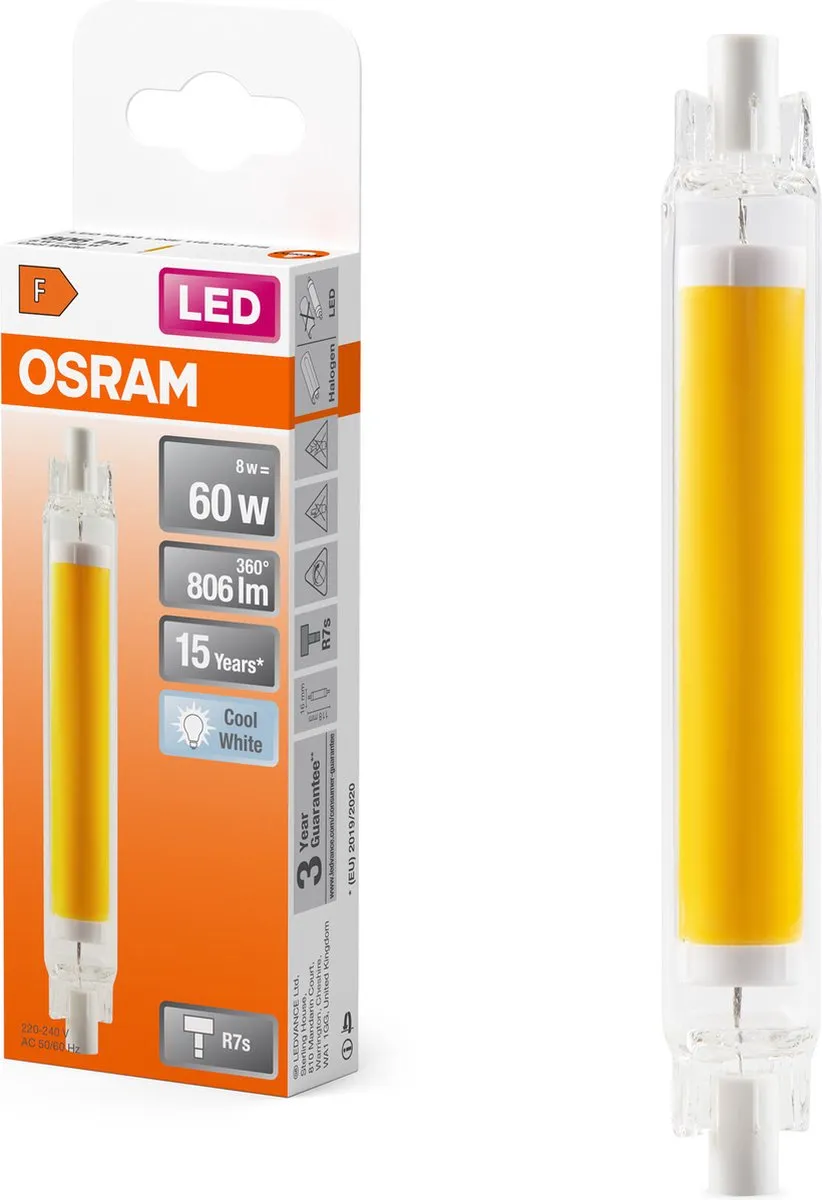 Osram LED Slim Line R7S 118mm 8W - 806lm Koel wit