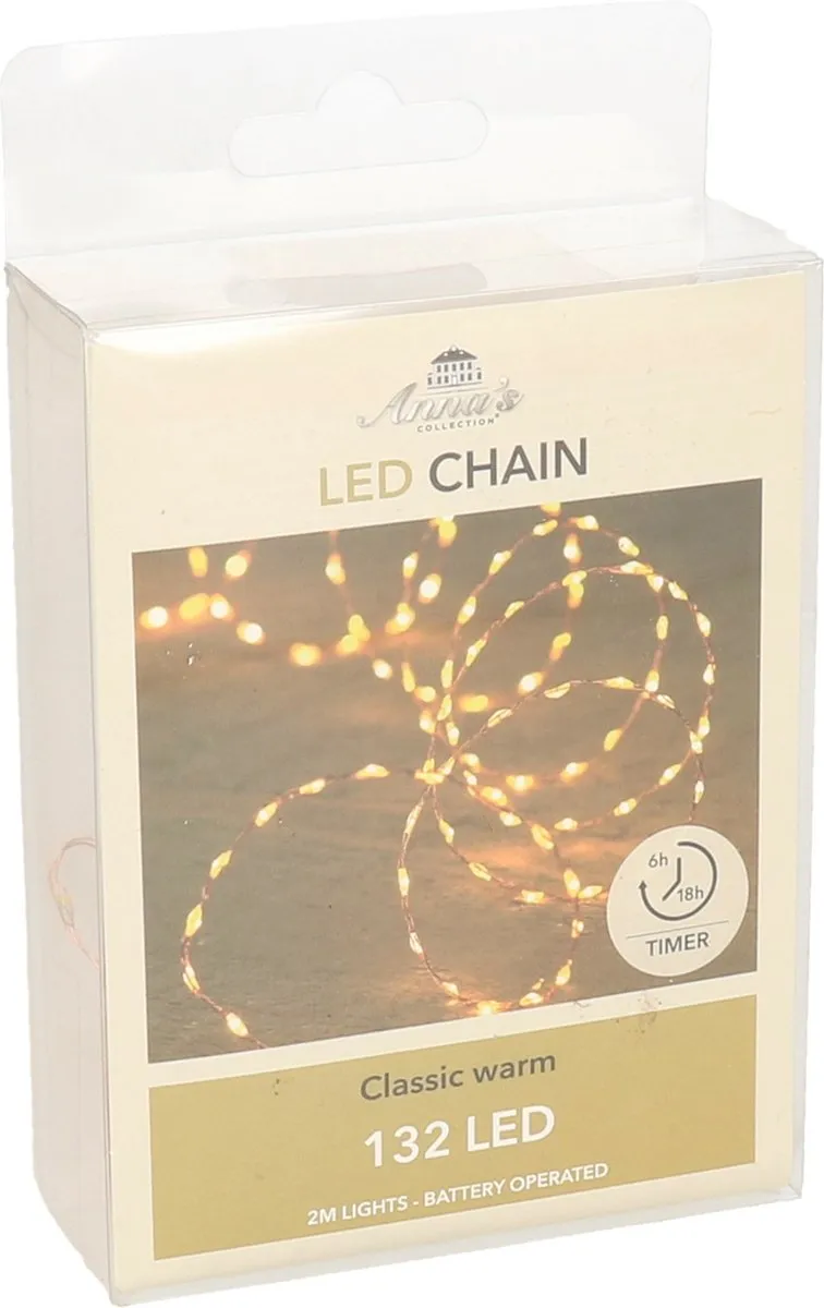 Anna's Collection Draadverlichting Koper 132 LED Warm Wit