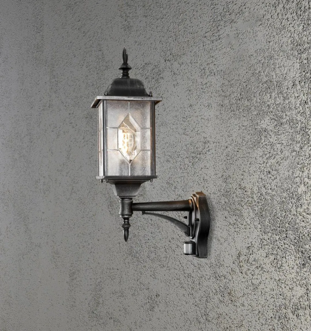Konstsmide Milano Wandlamp 53cm - Zwart/zilver
