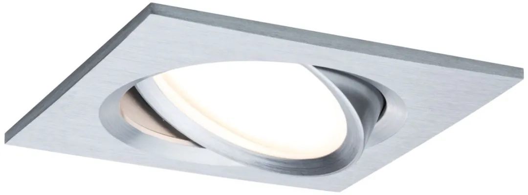 Paulmann Nova Plus Coin Basisset LED-inbouwlamp 3x6W 470lm 2700K - 84x84mm - Alu gedraaid