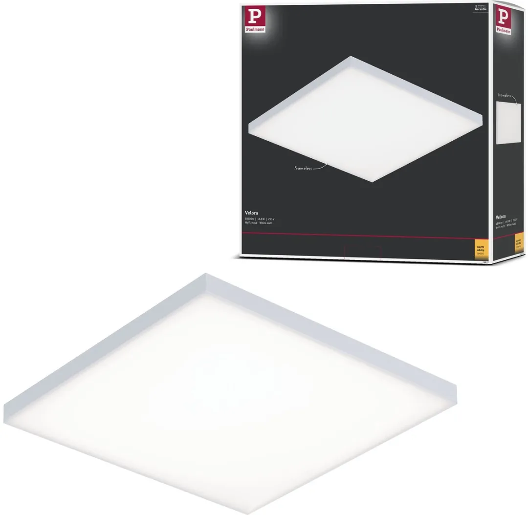 Paulmann LED-paneel Velora Hoekig 300x300mm 16,8W 1500lm - Wit