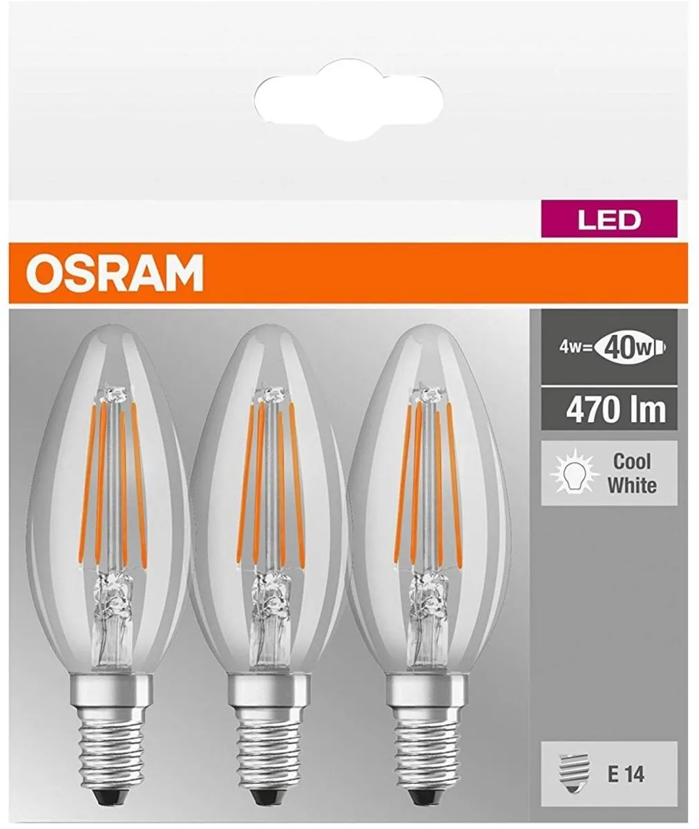 Osram LEDVANCE 4W E14 Koelwit LED - 3 Stuks