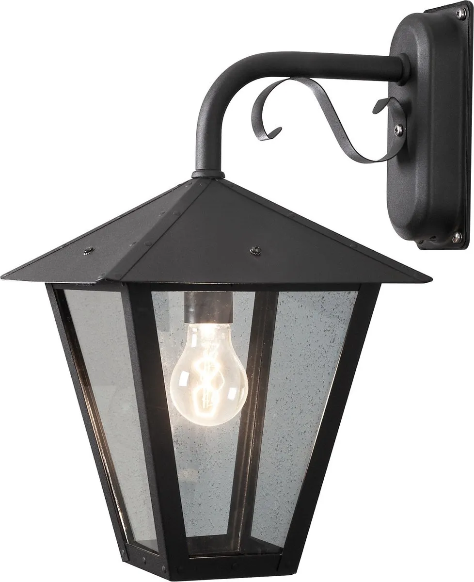 Konstsmide Benu Large Down Classic Coach Lantaarn 100W - Zwart - afbeelding 6 van 6