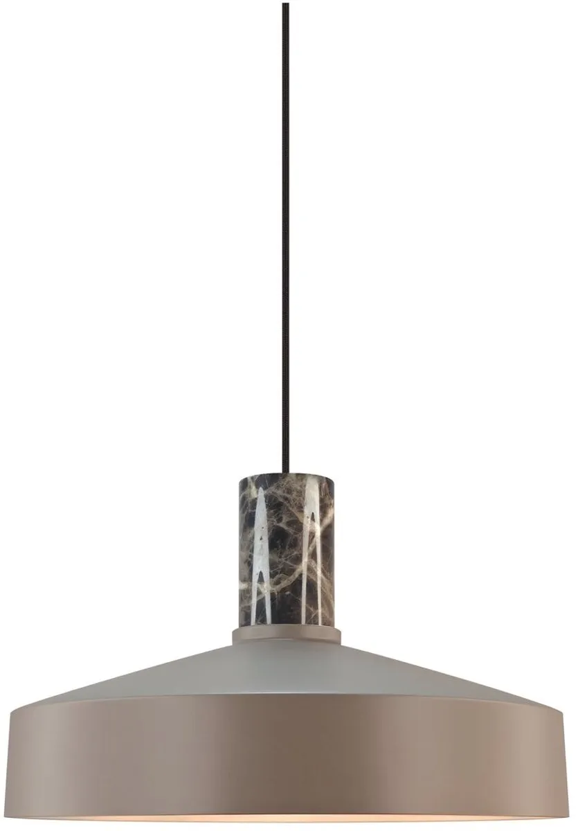 Nordlux Elvas Marmer Hanglamp E27 - Ø37,5cm - Bruin