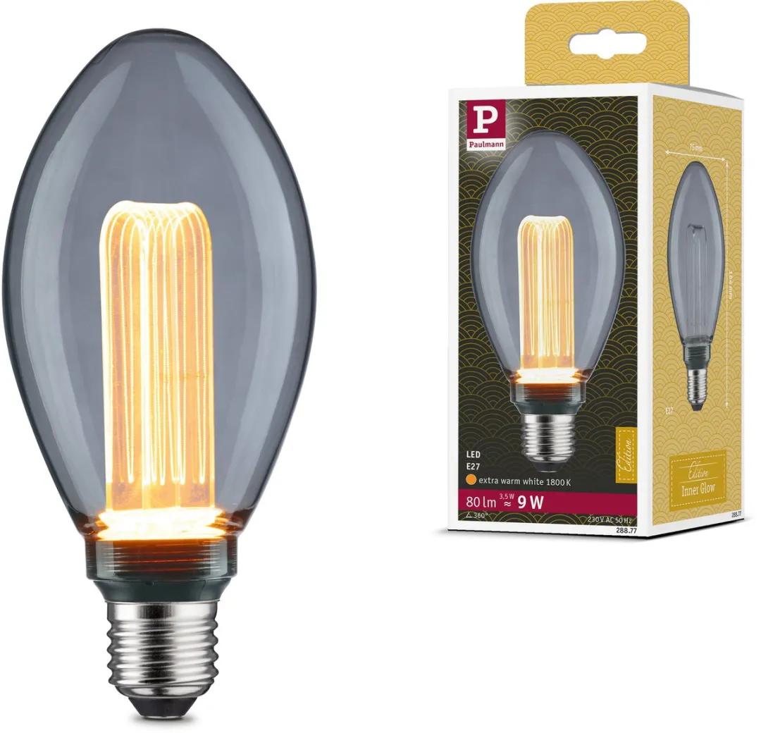 Paulmann Inner Glow Edition LED-gloeilamp E27 3,5W 80lm Rookglas
