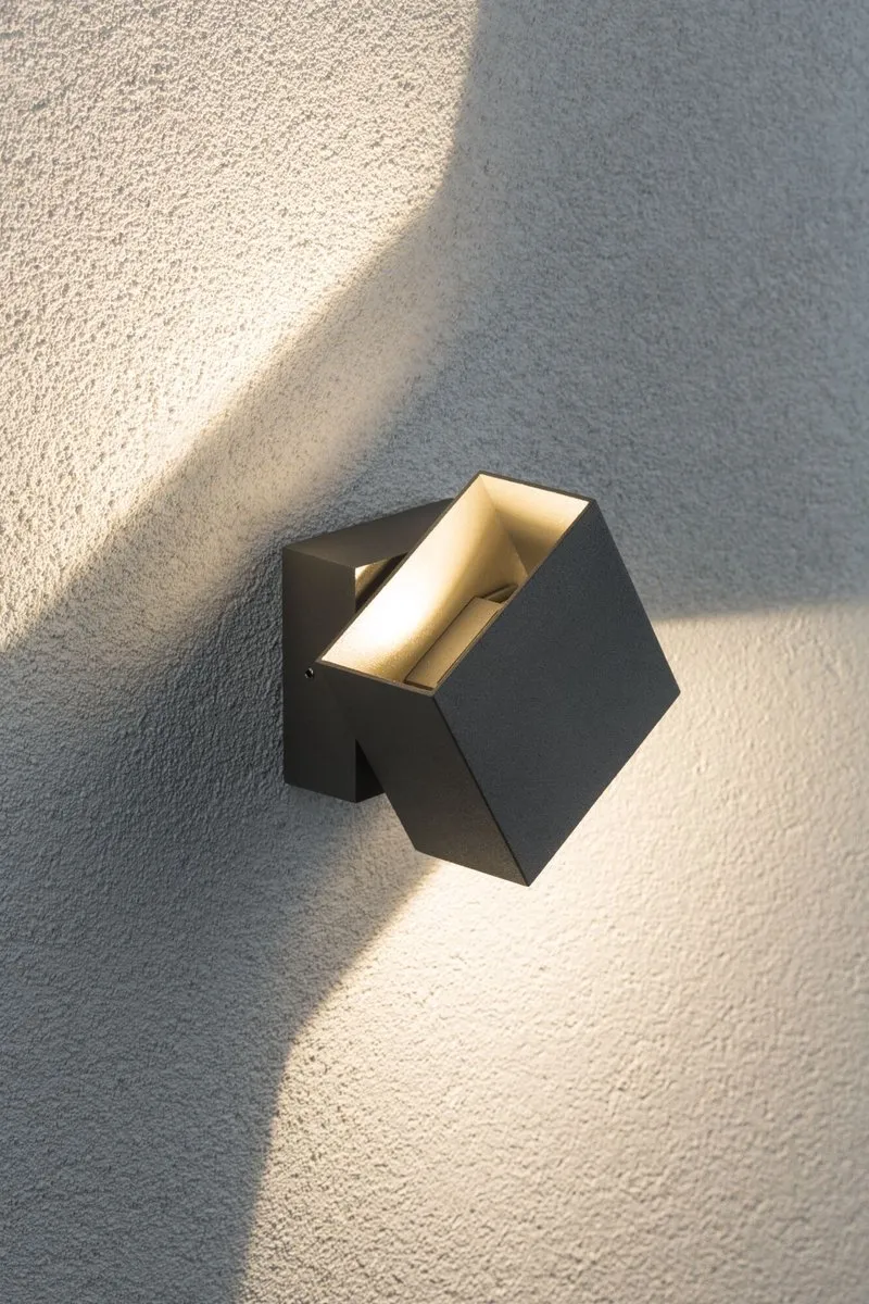 Paulmann LED-wandlamp Cybo IP65 2x3,5W 200lm - Grijs - afbeelding 6 van 6