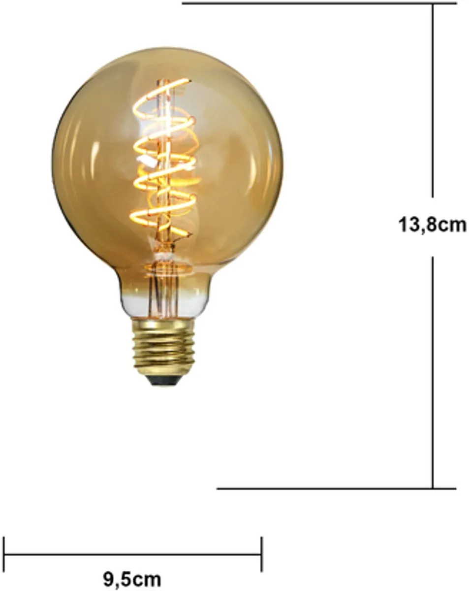 Star Trading G95 Globelamp 3.2W - Warm Wit - Dimbaar