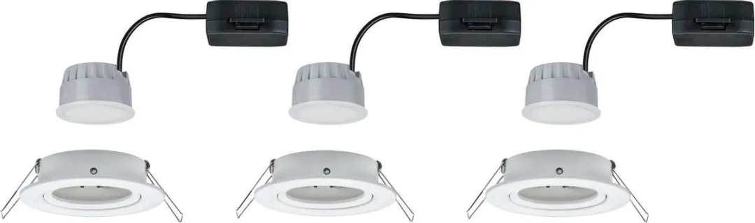 Paulmann LED-inbouwlamp Nova Coin Basisset 3x6W 470lm - 2700K Wit mat