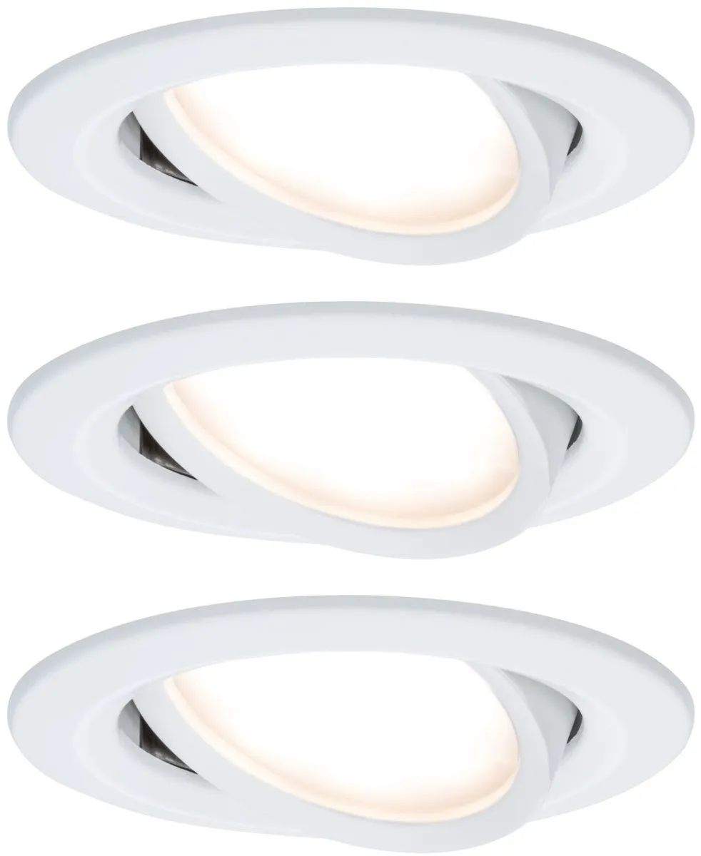 Paulmann LED-inbouwlamp Nova Coin Basisset 3x6W 470lm - 2700K Wit mat