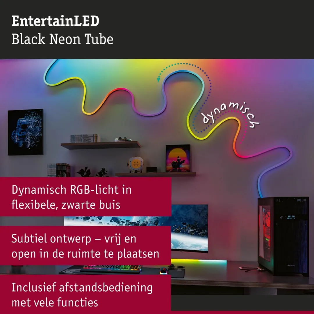 Paulmann EntertainLED LED-buis Black Neon 3m 5W RGB+