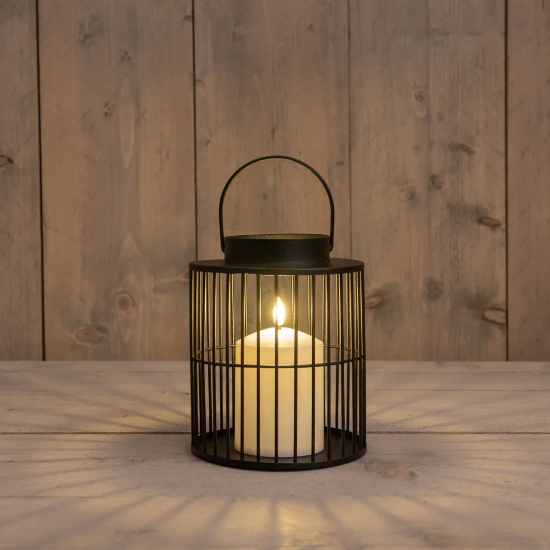 Anna's Collection Buitenlantaarn 2x LED - 15x18cm - Zwart