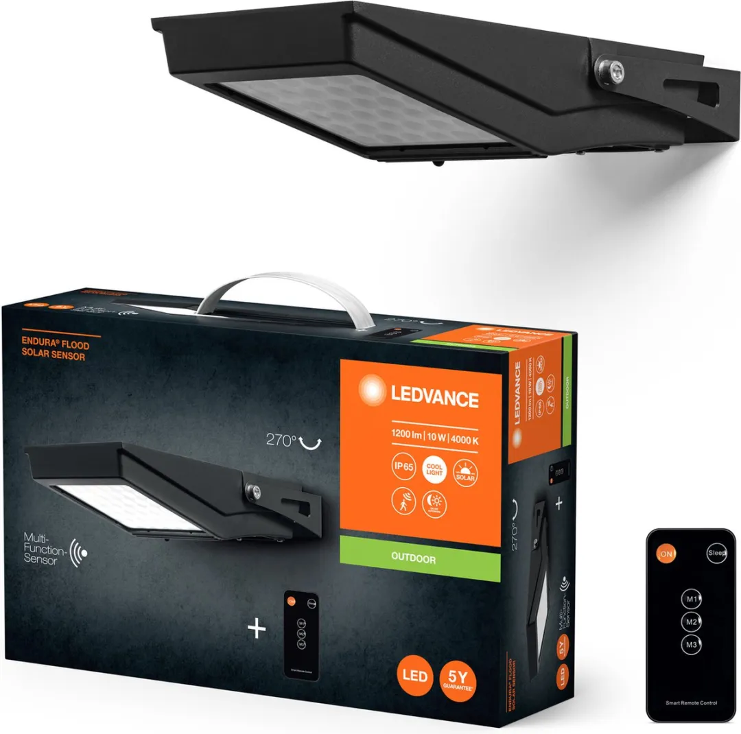 LEDVANCE ENDURA Flood Solar LED-schijnwerper 84-1-W - Koel wit 4000K - afbeelding 3 van 6