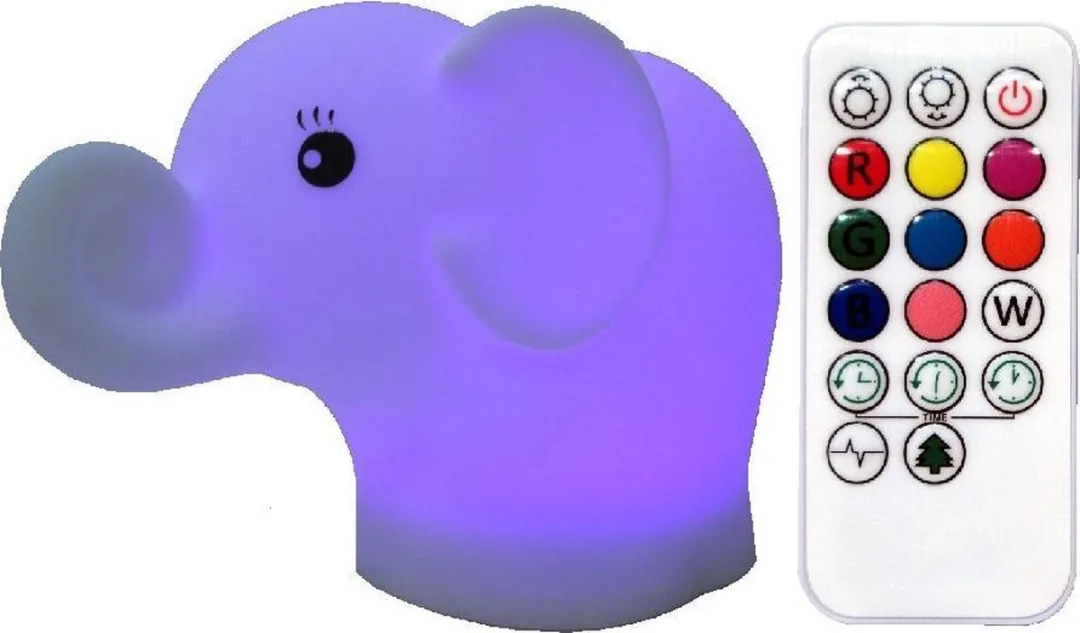 Simply for Kids Nachtlamp Silicone Olifant