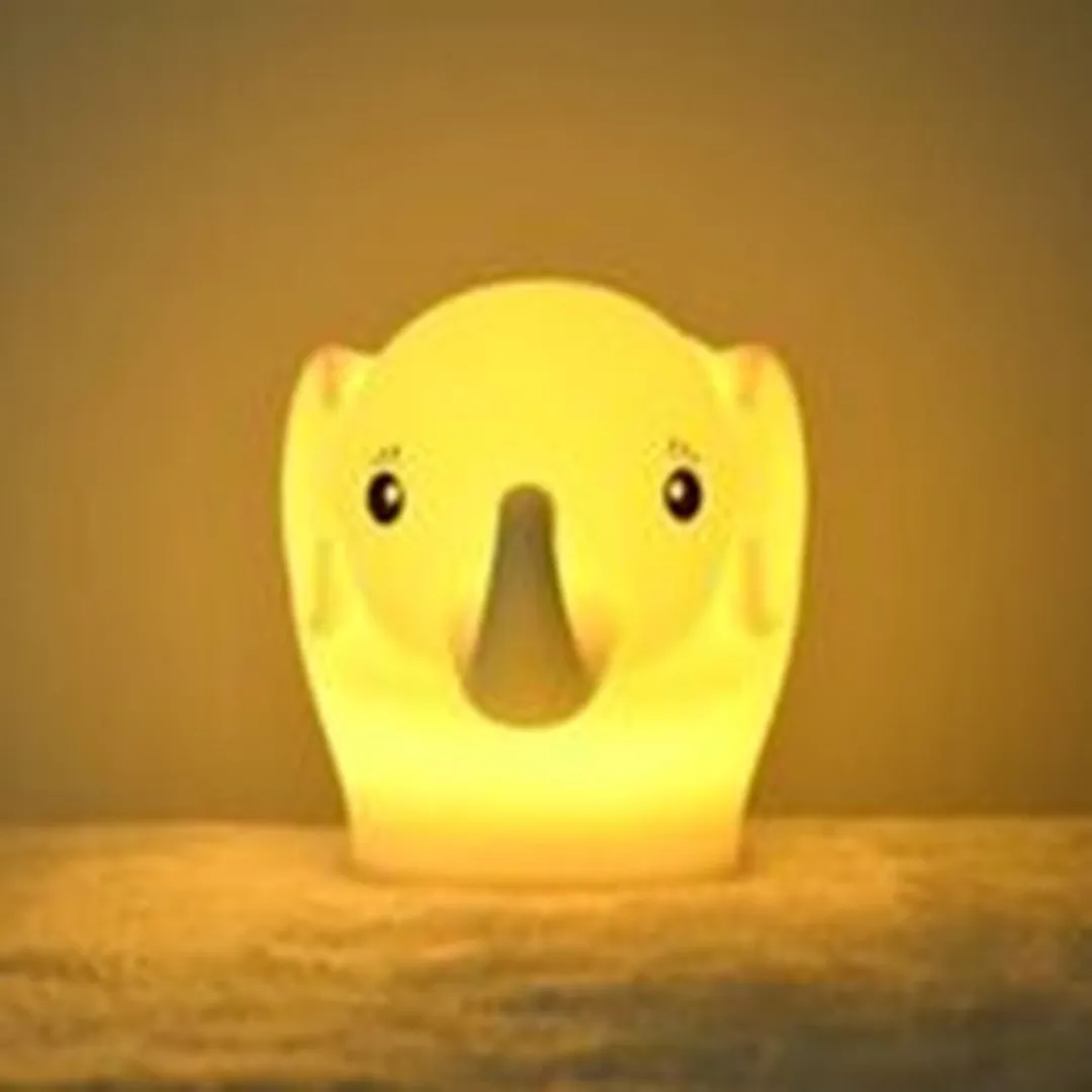 Simply for Kids Nachtlamp Silicone Olifant - RGB Wit