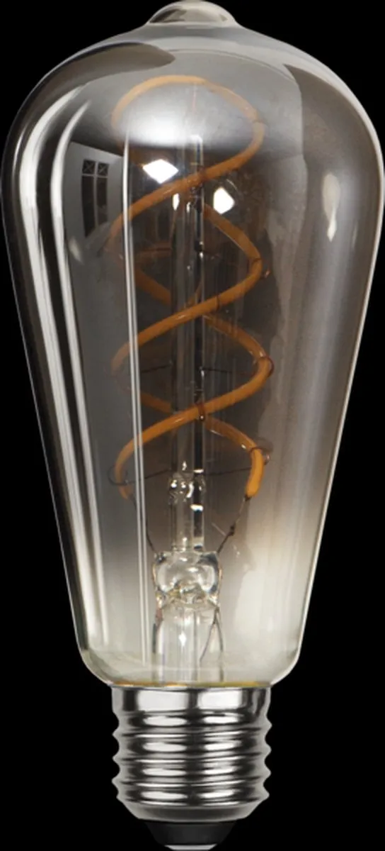 Star Trading Druppel-Edison Rookglas E27 2W - Dimbaar