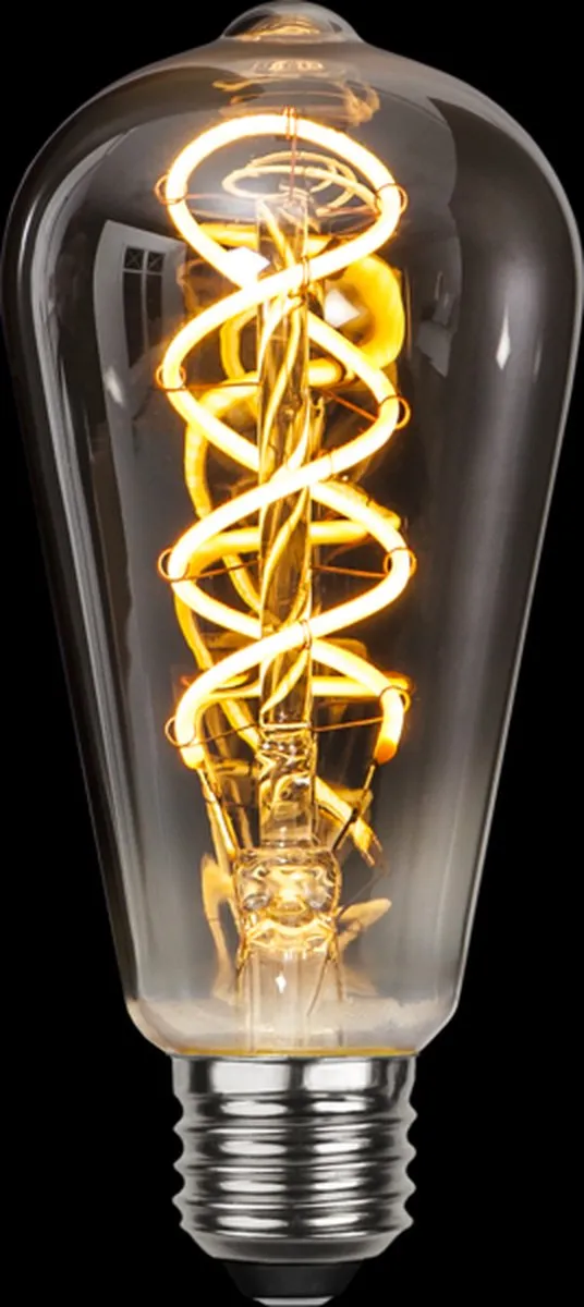 Star Trading Druppel-Edison Rookglas E27 2W