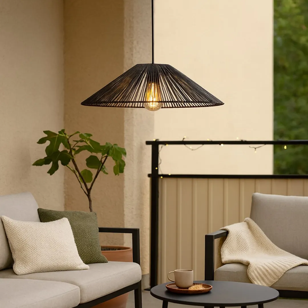 Star Trading Vide Lampenkap 58cm - Zwart - afbeelding 4 van 6