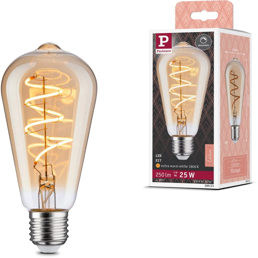 Paulmann Vintage Edition LED-kolf ST64 E27 5W 250lm