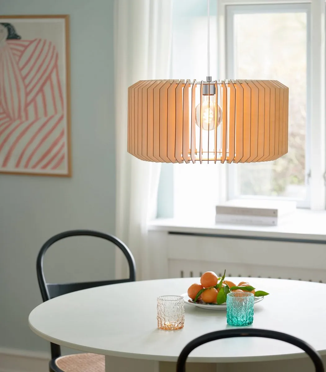 Nordlux Asti 50 Hanglamp - Ø50cm - Hout