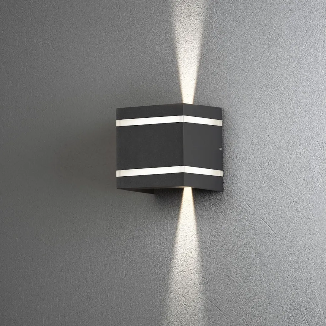 Konstsmide Cremona LED Wandlamp 2x3W 360lm - Antraciet