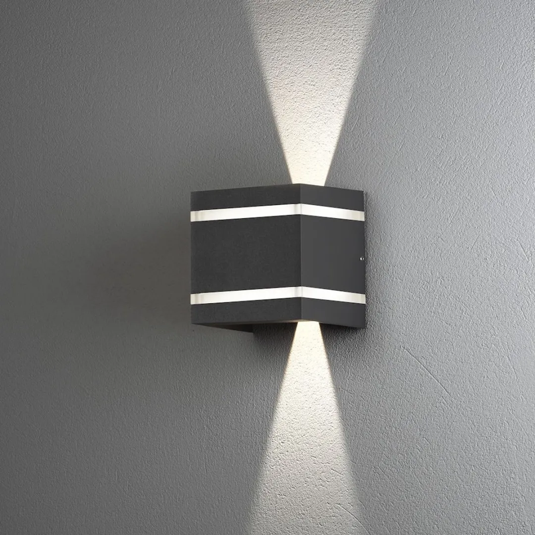 Konstsmide Cremona LED Wandlamp 2x3W 360lm - Antraciet