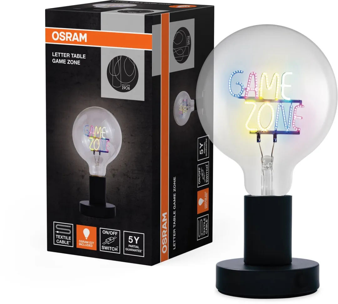 Osram 1906 Letter LED Tafellamp Game Zone - 12000K Koel Wit