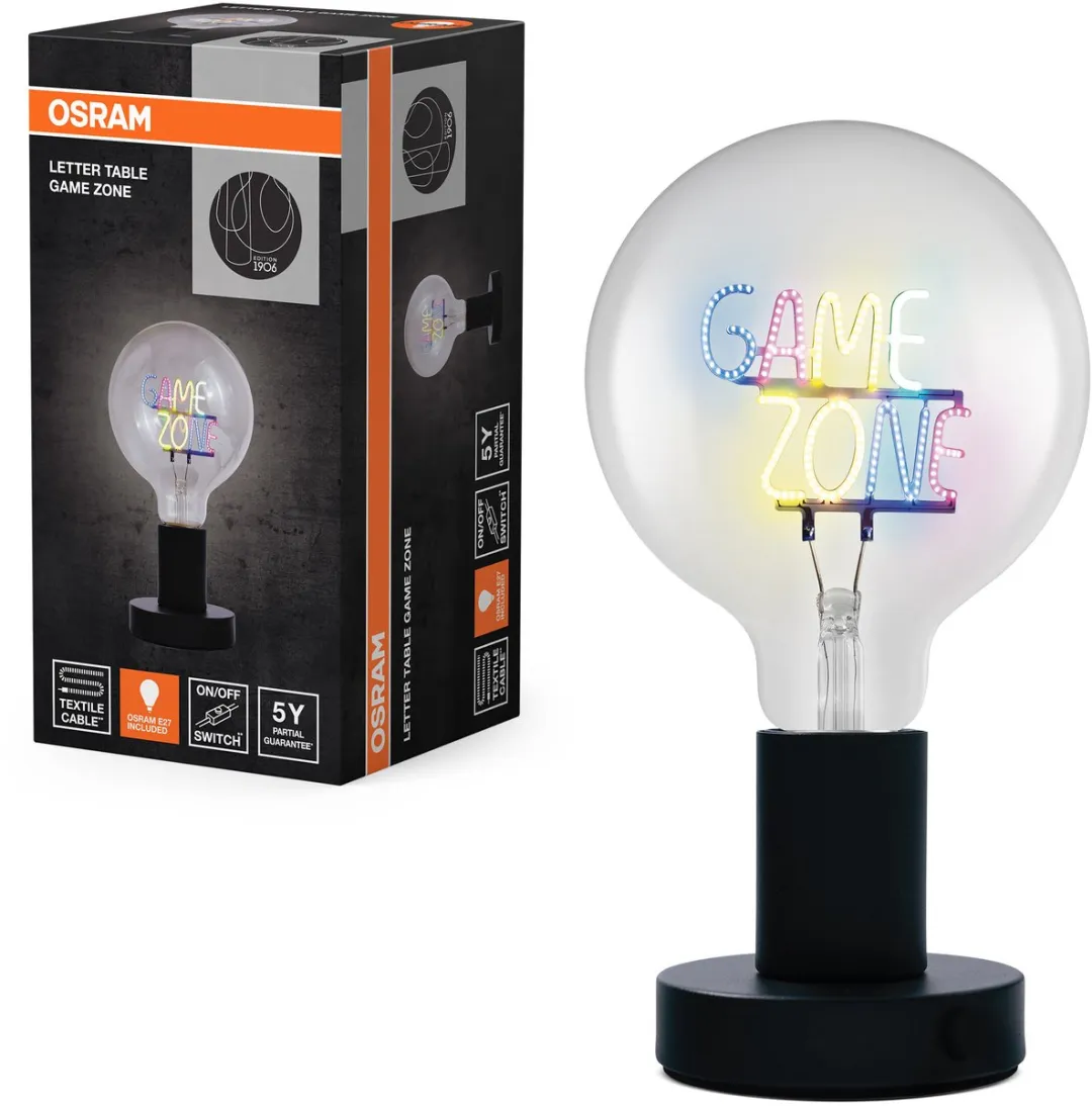 Osram 1906 Letter LED Tafellamp Game Zone - 12000K Koel Wit