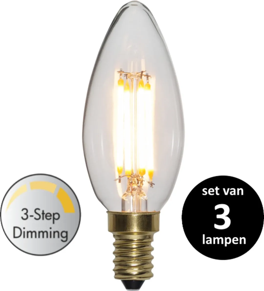 Star Trading 3-Standen LED Kaarslamp Set
