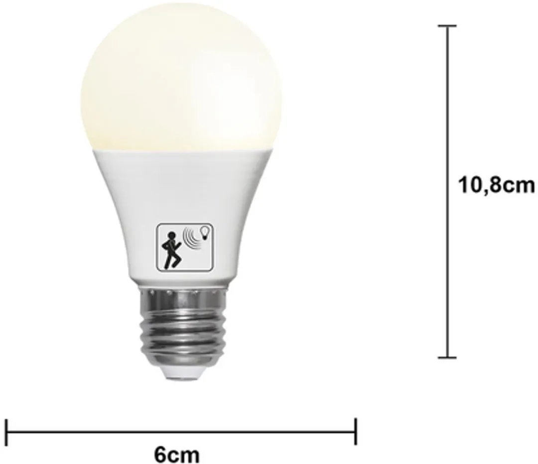 Star Trading Bewegingssensor E27 4.8W Extra Warm Wit - Mat