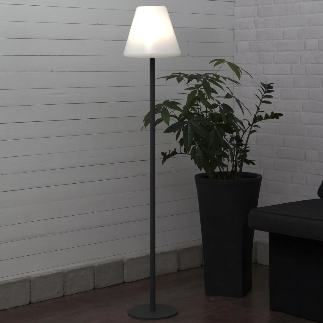 Star Trading Kreta Buitenvloerlamp 150cm - Zwart/Wit