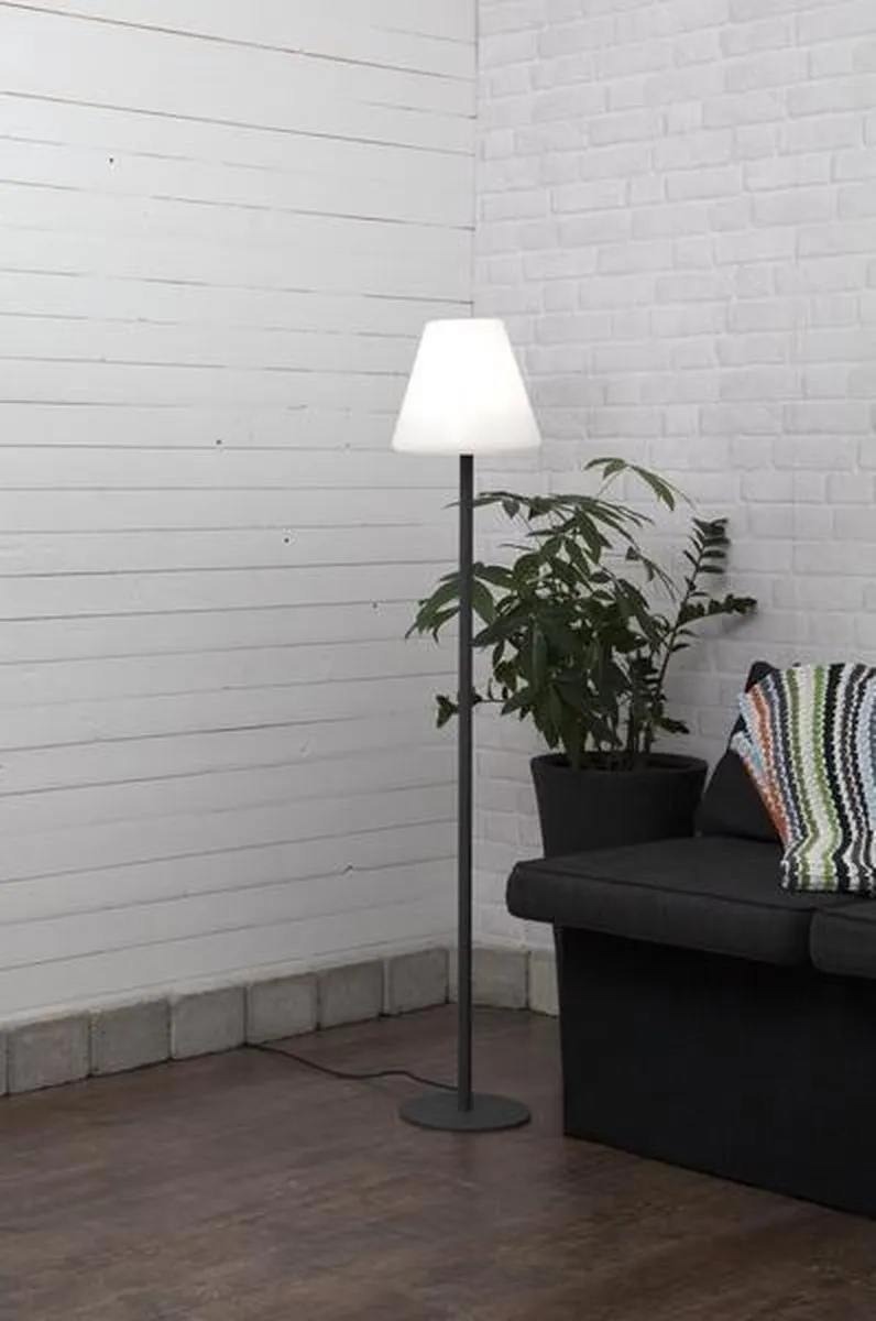 Star Trading Kreta Buitenvloerlamp 150cm - Zwart/Wit