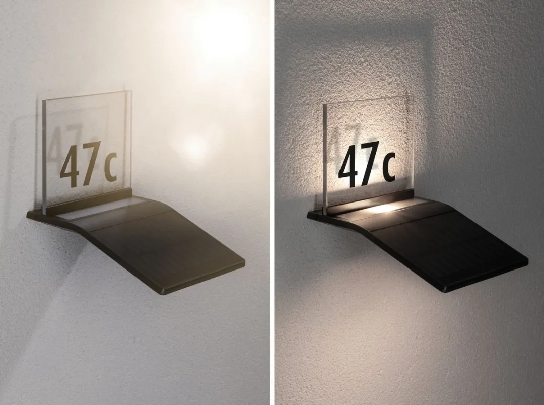 Paulmann Yoko Solar LED Huisnummerverlichting 3000K - 3 Stuks - Antraciet - afbeelding 6 van 6