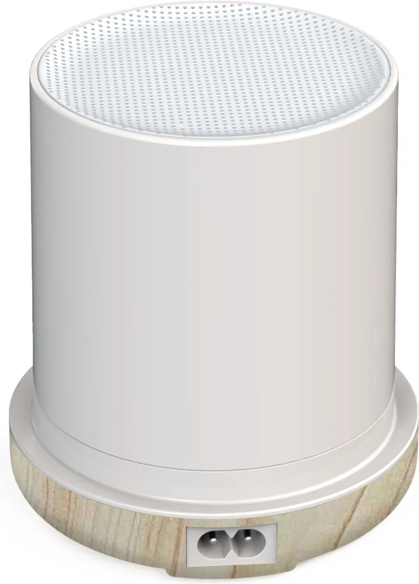 Macally LAMPCHARGEWD Tafellamp - 2 Lichtpunten - Houtlook/Wit