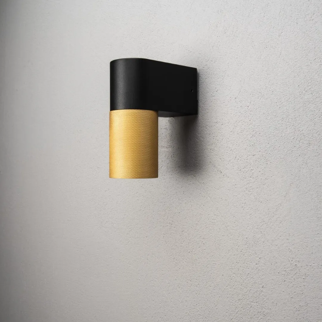 Konstsmide Wandspot Down Temi 7W - Goud & Zwart
