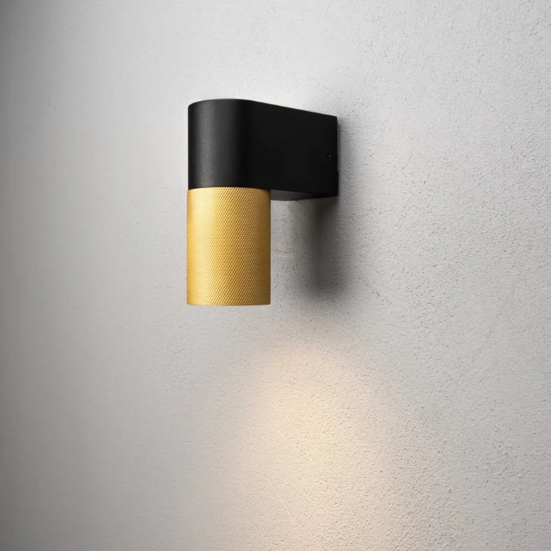 Konstsmide Wandspot Down Temi 7W - Goud & Zwart
