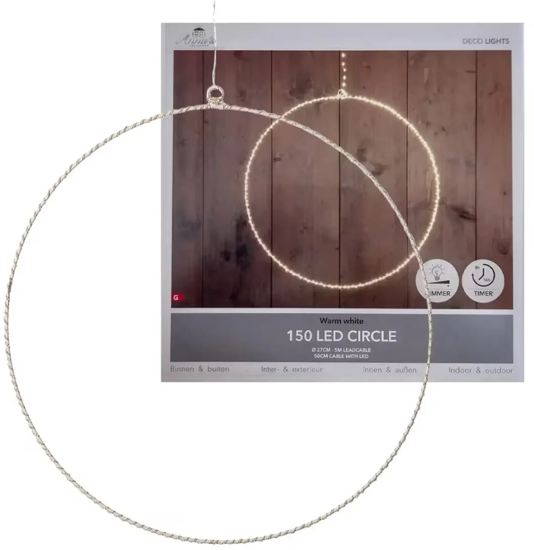 Anna's Collection Zilverraadverlichting Circle 150 LED