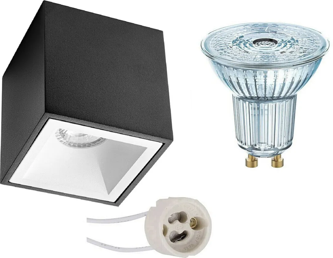 Osram Parathom PAR16 940 Opbouwspot Set GU10 - 3.7W - 4000K - Mat Zwart/Wit